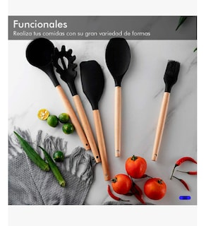 Foto 2 | Kitul Kitchen Kit 12 Piezas Color Negro En Pack De 12