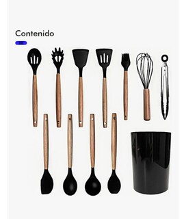 Foto 4 | Kitul Kitchen Kit 12 Piezas Color Negro En Pack De 12