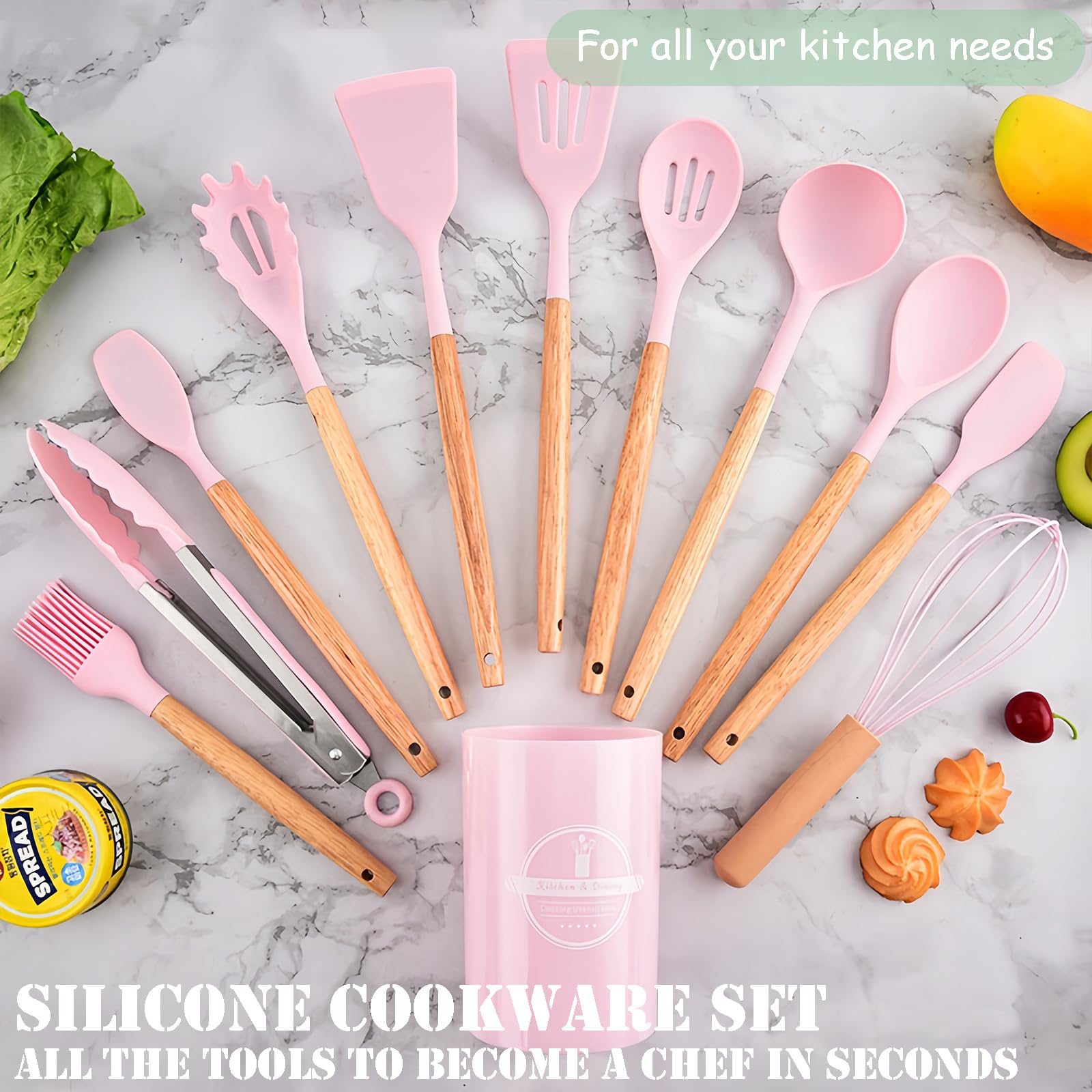Foto 3 pulgar | Juego De Utensilios De Cocina Yjppdd De Silicona  12 Piezas  Resistentes Al Calor - Venta Internacional.