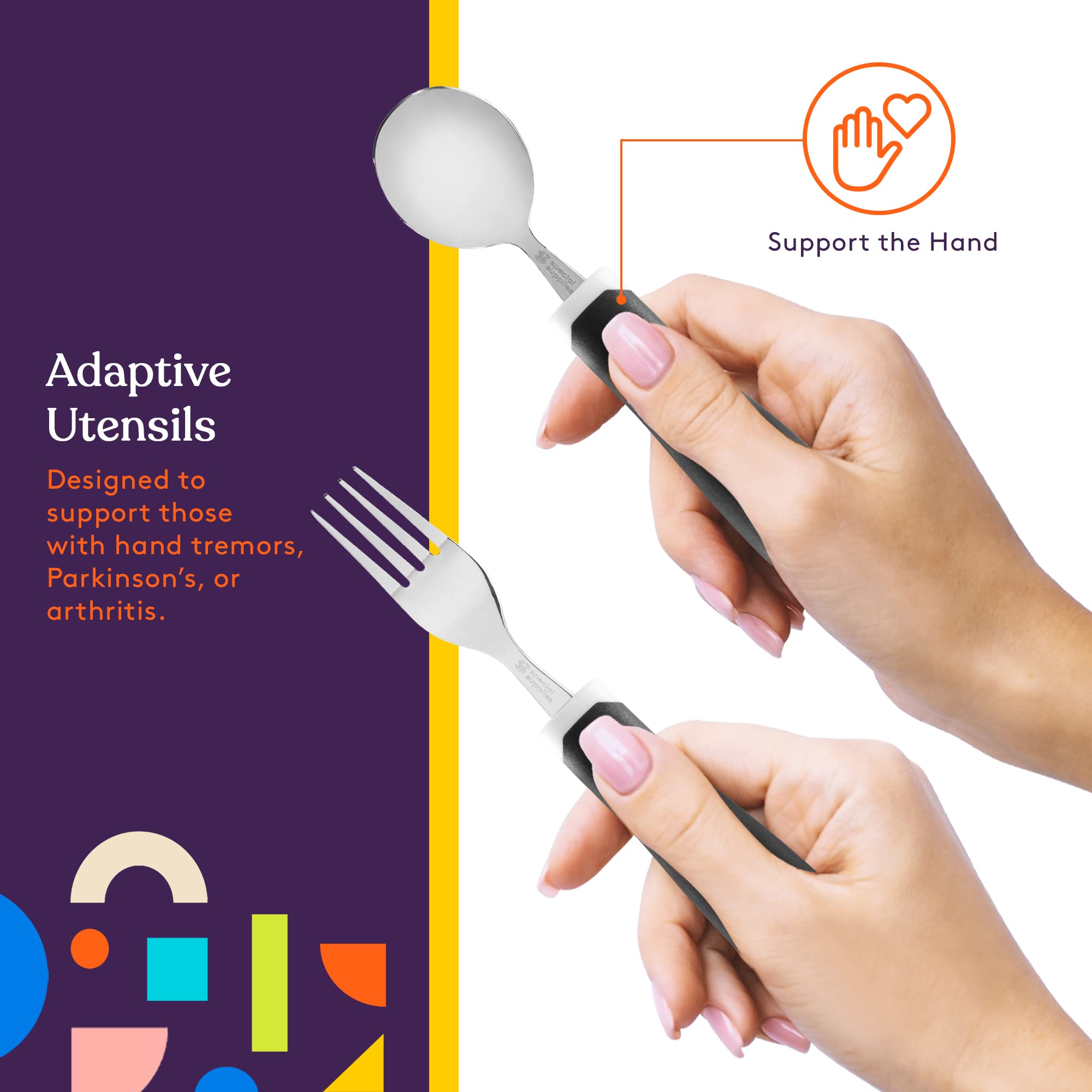 Foto 5 | Juego De 5 Piezas De Acero Inoxidable Adaptive Utensilios Special Supplies - Venta Internacional.