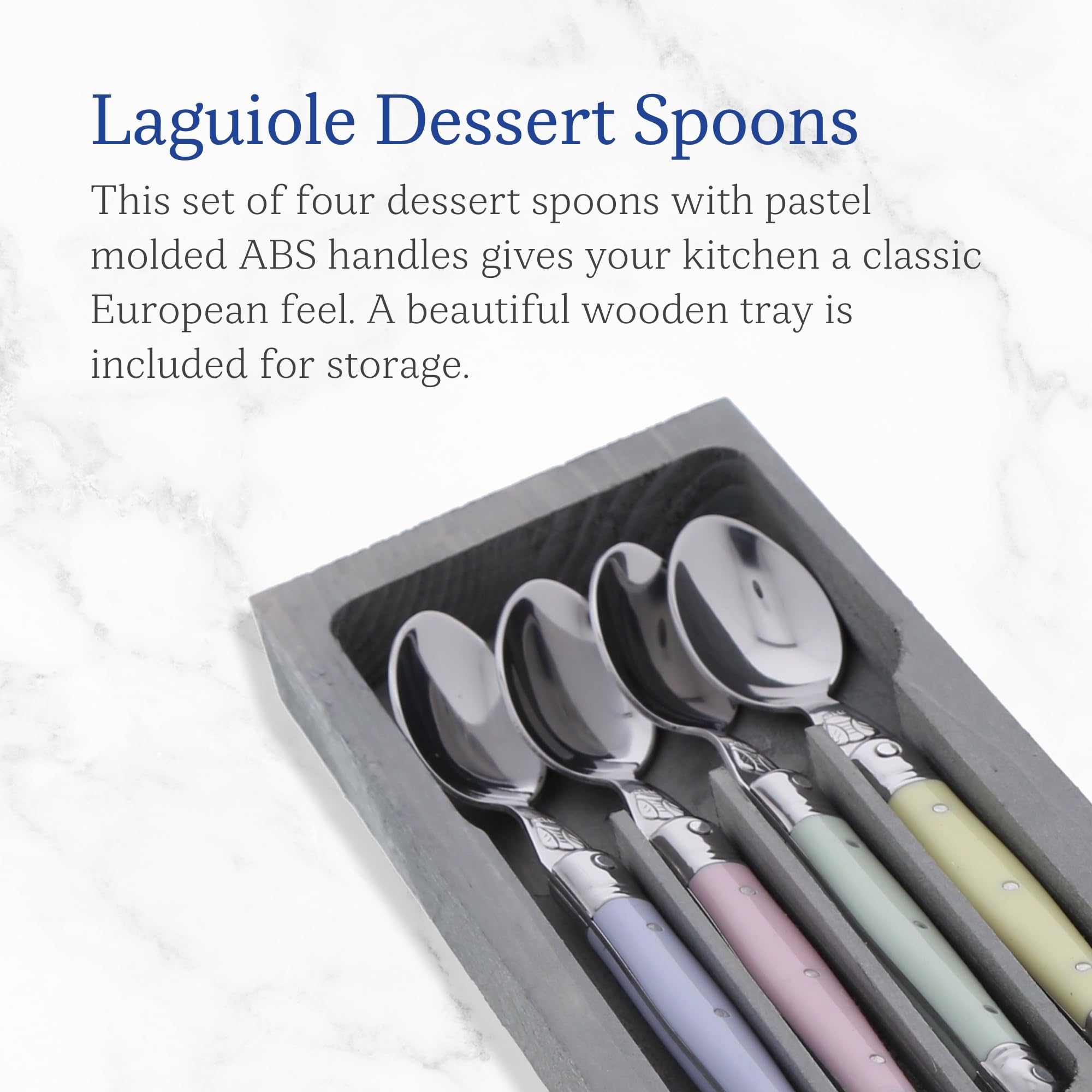 Foto 2 | Juego De 4 Cucharas Para Café Y Postre Jean Dubost Laguiole - Venta Internacional.