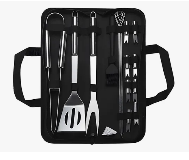 Foto 1 | Set De Utensilios Para Barbacoa De Acero Inoxidable 17 Pzs