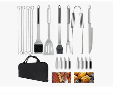 Foto 1 | Juego 21pz Utensilios Parrilla Asador Inox Accesorios Cocina