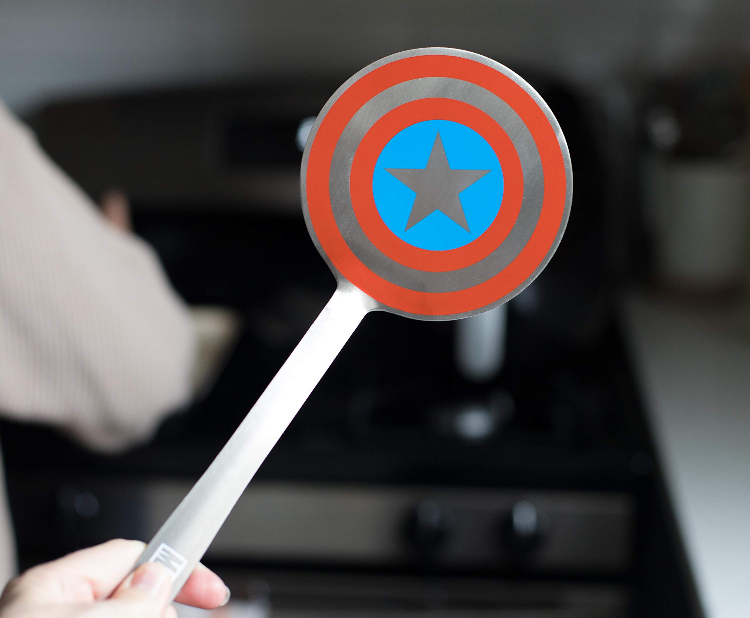 Foto 5 | Espátula Marvel Captain America Shield De Acero Inoxidable - Venta Internacional.