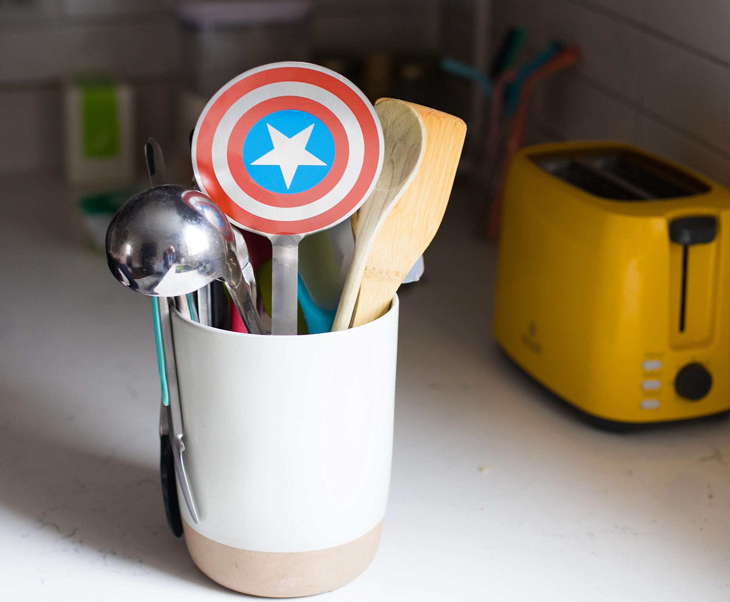 Foto 6 | Espátula Marvel Captain America Shield De Acero Inoxidable - Venta Internacional.