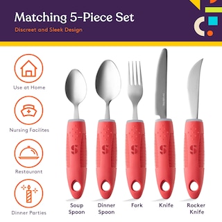 Foto 4 | Juego De Cocina Adaptive Utensilios Special Supplies De 5 Piezas Color Rojo - Venta Internacional.