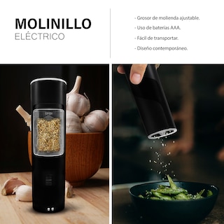 Foto 6 | Molinillo de Pimienta Eléctrico Andromeda Inc Negro