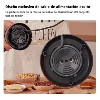 Foto 2 | Molinillo De Cafe Molino Electrico Portátil Manual Moledor Gris/negro