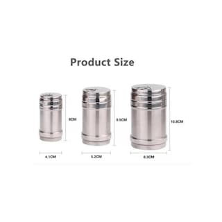Foto 4 | Set De Saleros De Acero Inoxidable, Paquete De 3 - Venta Internacional.