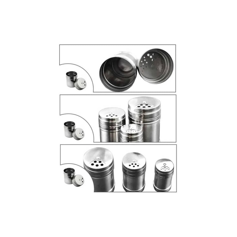 Foto 5 | Set De Saleros De Acero Inoxidable, Paquete De 3 - Venta Internacional.