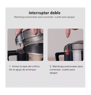 Foto 4 | Molinillo De Cafe Molino Electrico Portátil Manual Moledor Gris/negro