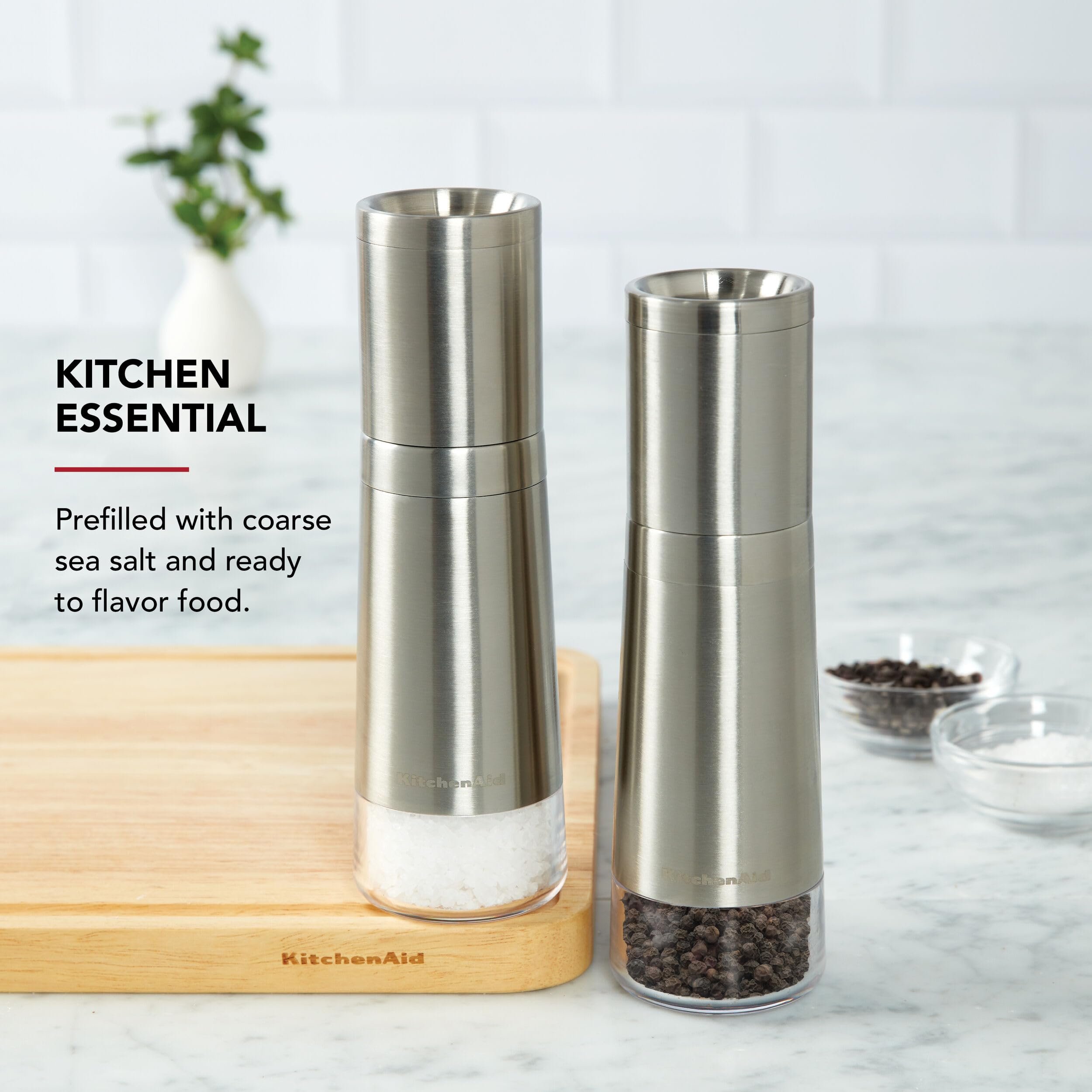 Foto 5 pulgar | Molinillo De Sal Kitchenaid, Relleno De Acero Inoxidable, 20 Cm - Venta Internacional.