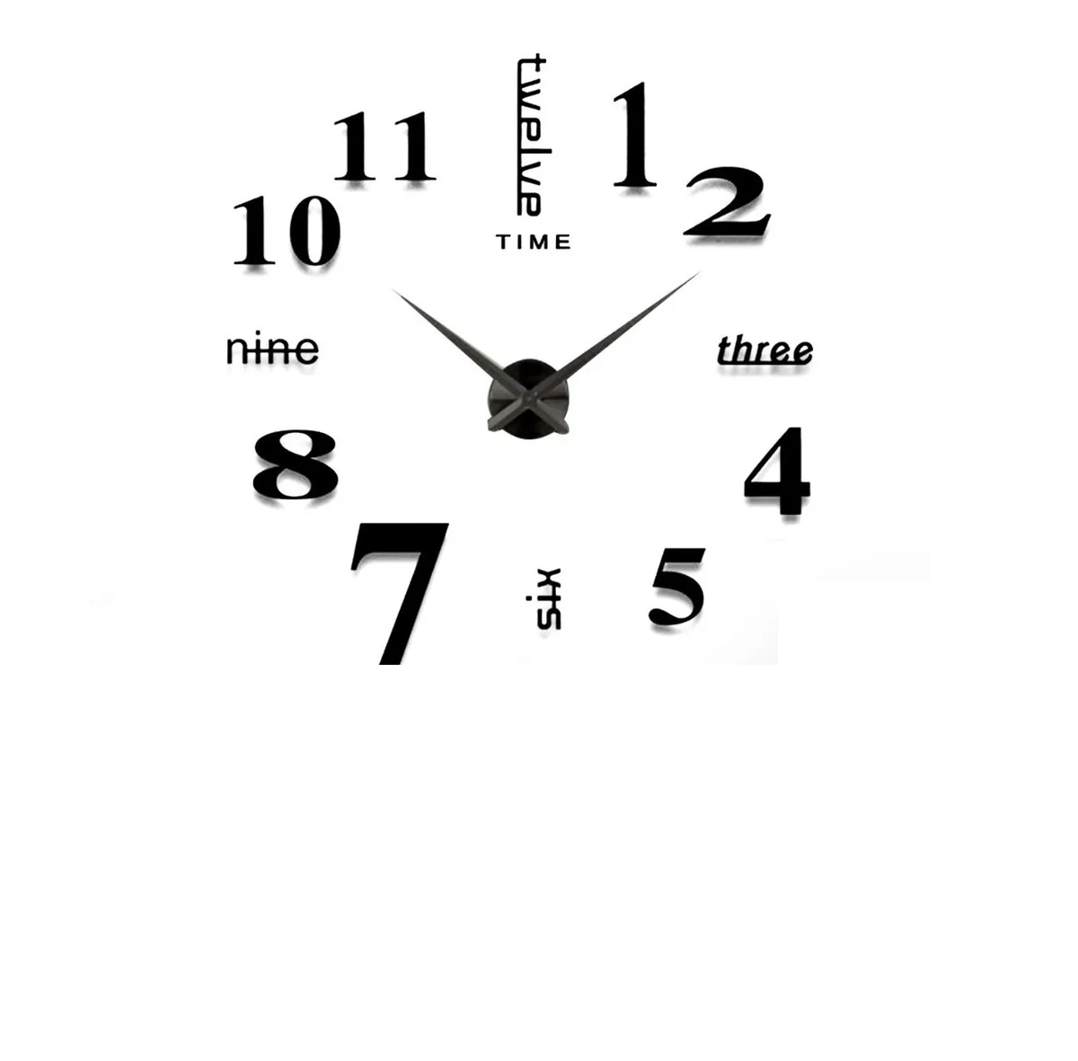 Foto 2 pulgar | Reloj de Pared Malubero MALU625 color Negro 3D