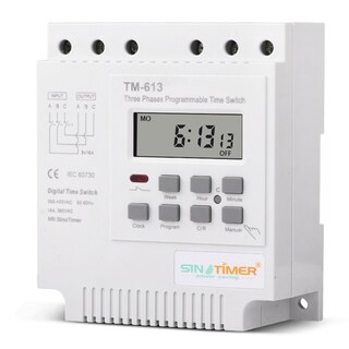 Foto 2 | Interruptor Temporizador Sinotimer Tm613 380v Trifásico Con Luz De Fondo - Venta Internacional.