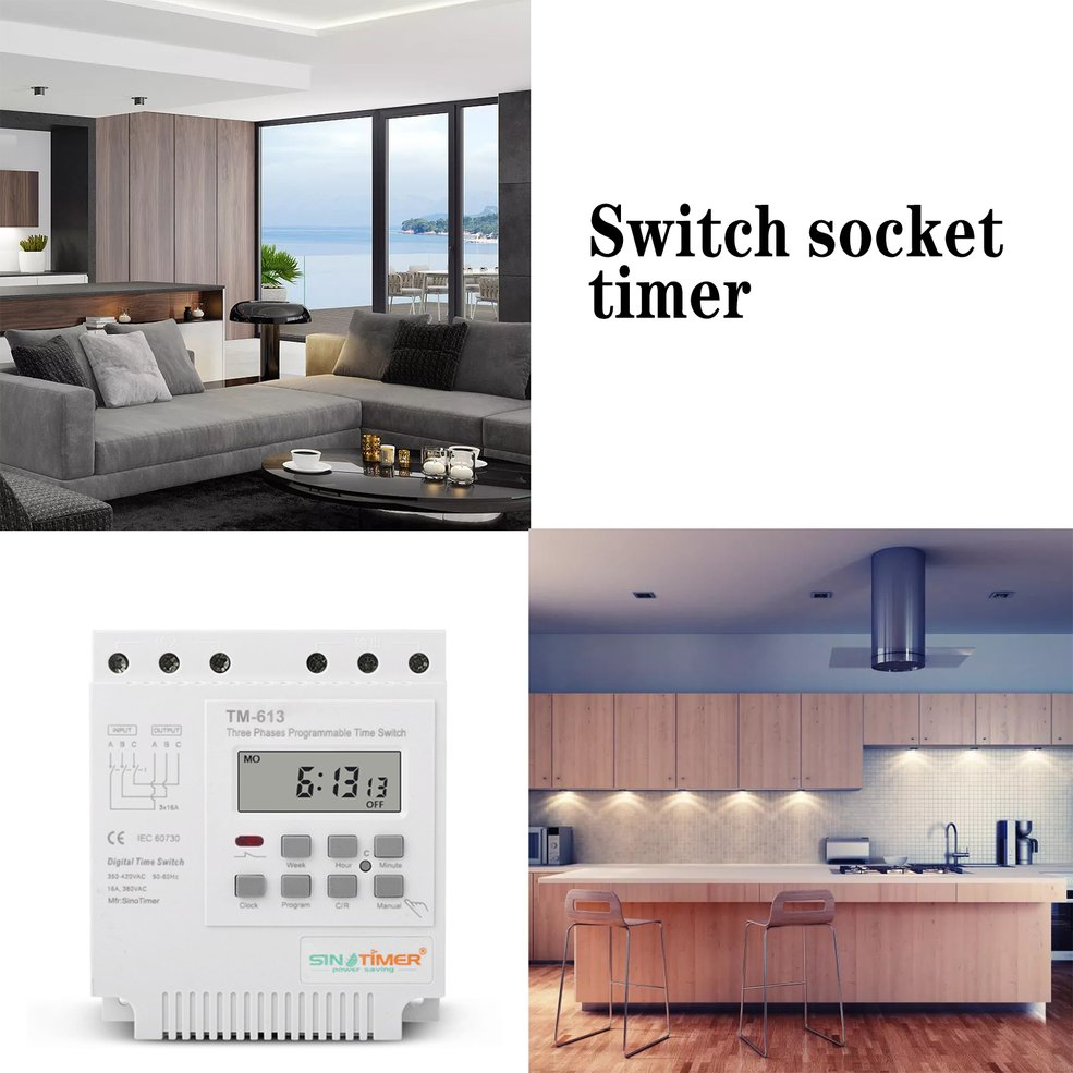 Foto 4 | Interruptor Temporizador Sinotimer Tm613 380v Trifásico Con Luz De Fondo - Venta Internacional.