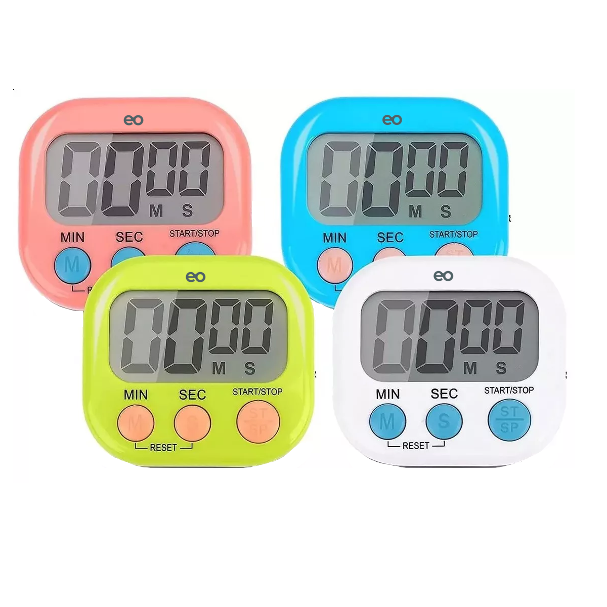 Language 4 Temporizador Cocina Digital Huevo Timer Cronómetro Alarma Eo Safe Imports Esi-15518-1 Multicolor