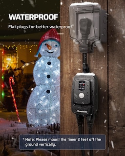 Foto 4 | Interruptor Temporizador Con Sensor De Luz Dewenwils, Impermeable, 15 A, 1/2 Hp - Venta Internacional.