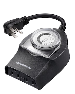 Foto 1 | Temporizador De Luz Mecánico Dewenwils 24 Horas Para Exteriores 15 A Negro - Venta Internacional.