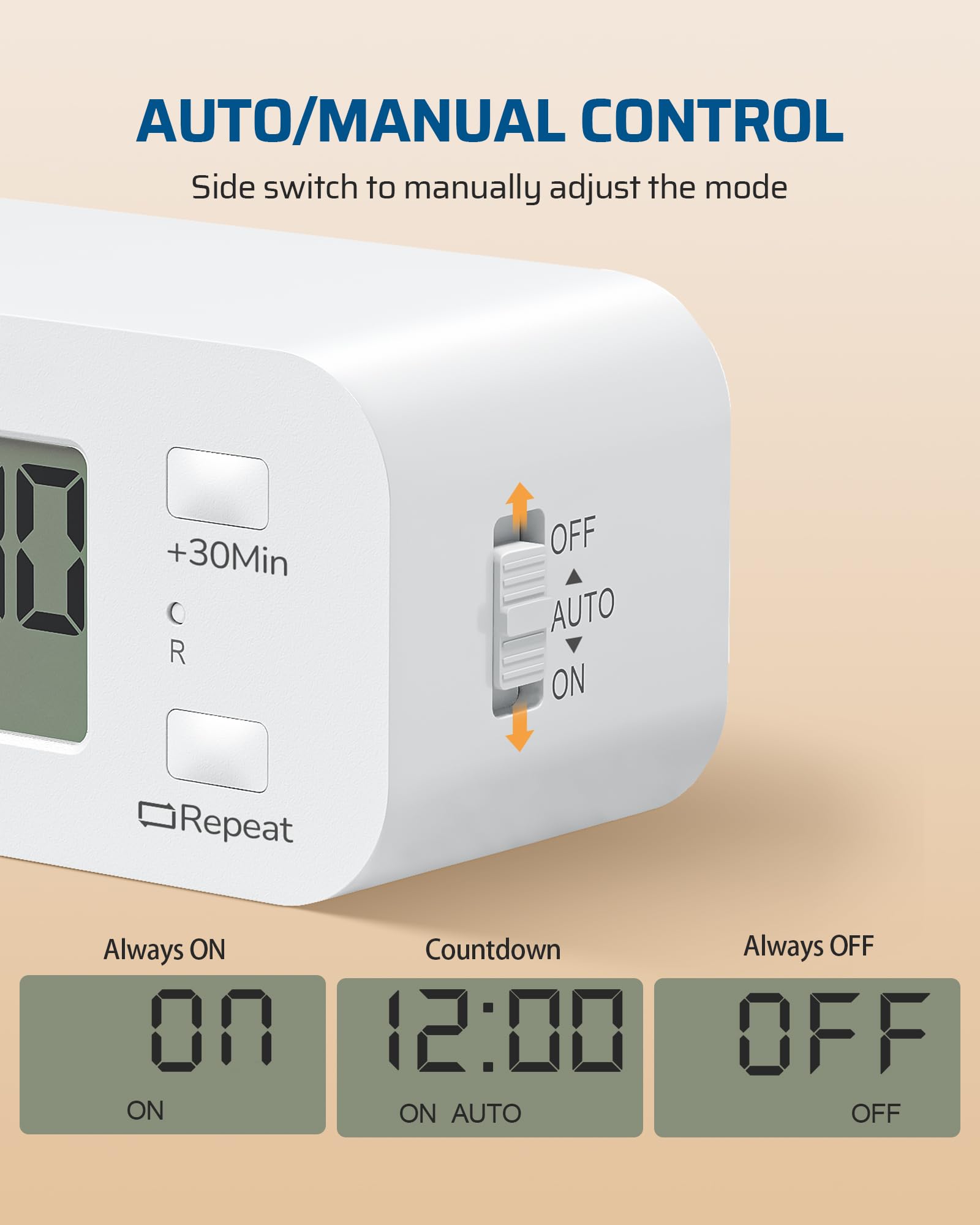 Foto 5 | Temporizador De Cuenta Regresiva Dewenwils Digital 15 A/1000 W, Paquete De 2 - Venta Internacional.