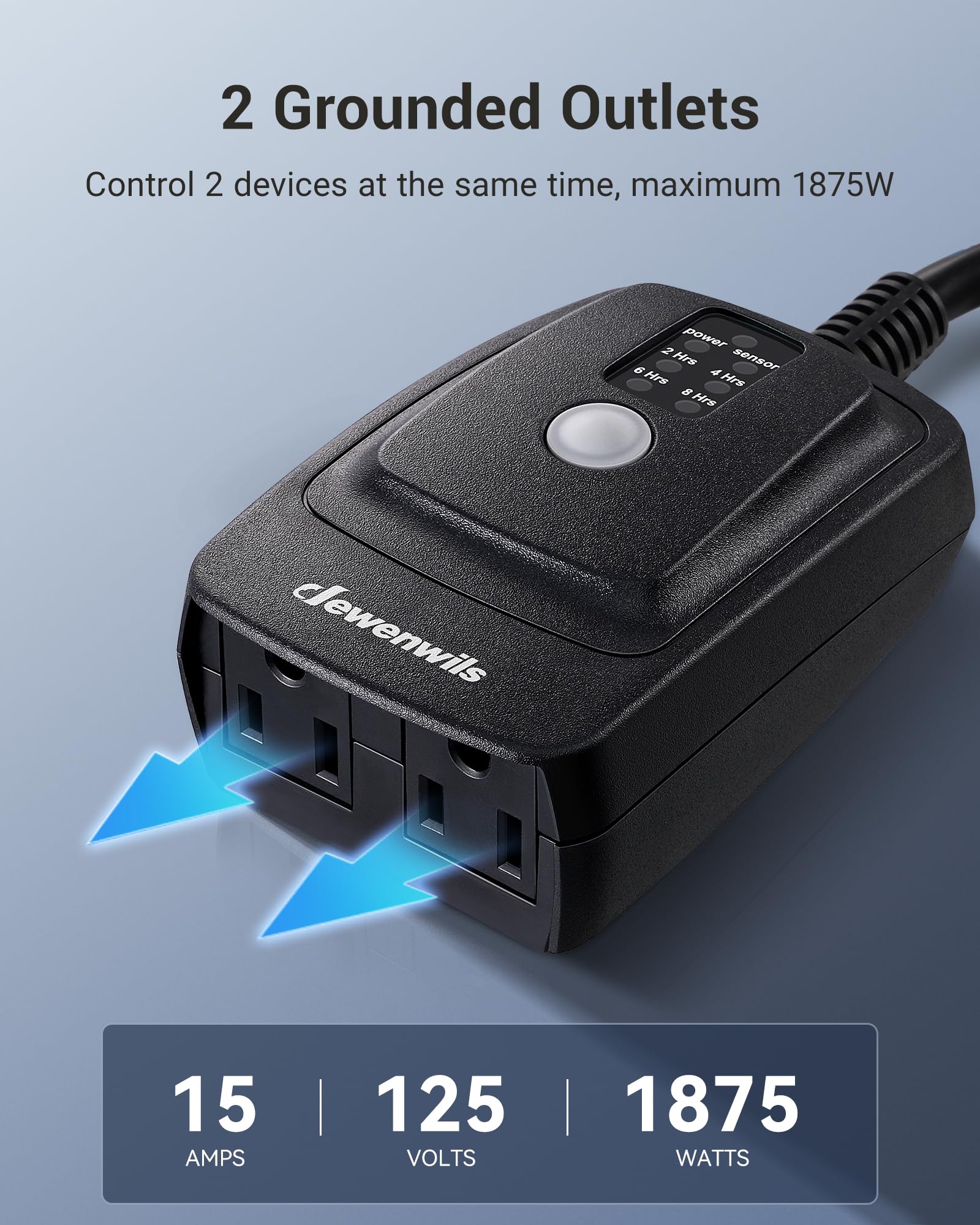 Foto 8 pulgar | Temporizador Para Exteriores Dewenwils, Toma De Corriente Impermeable, 15 A, 1/2 Hp, Certificado Ul - Venta Internacio