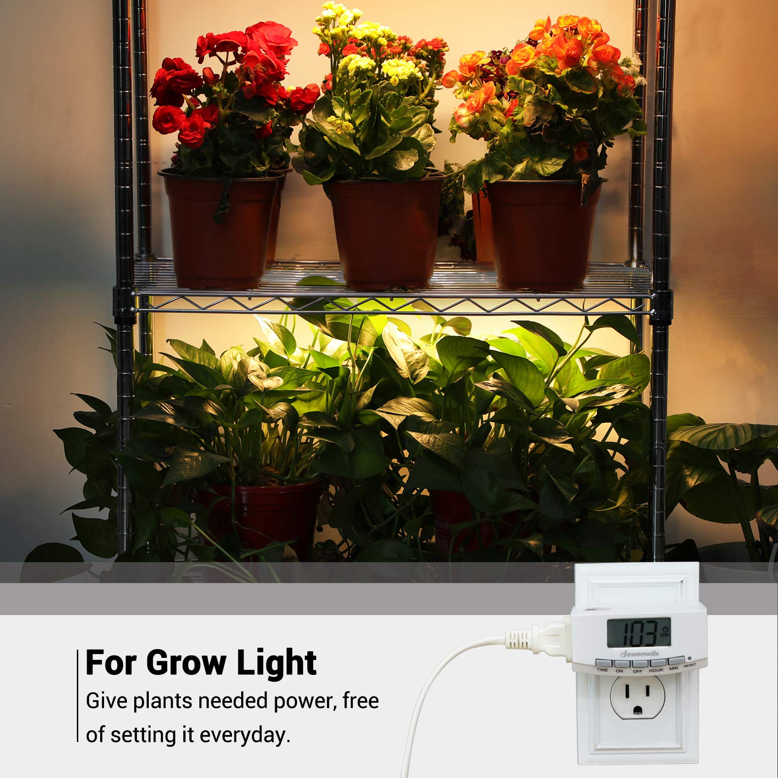 Foto 6 pulgar | Timer Outlet Dewenwils 24 Horas 125 V 15 A 1000 W Para Interiores, Paquete De 2 - Venta Internacional.