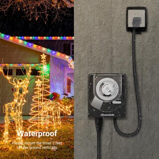 Foto 4 | Temporizador De Luz Mecánico Dewenwils De 24 Horas Con Cable De 60 Cm, 15 A - Venta Internacional.