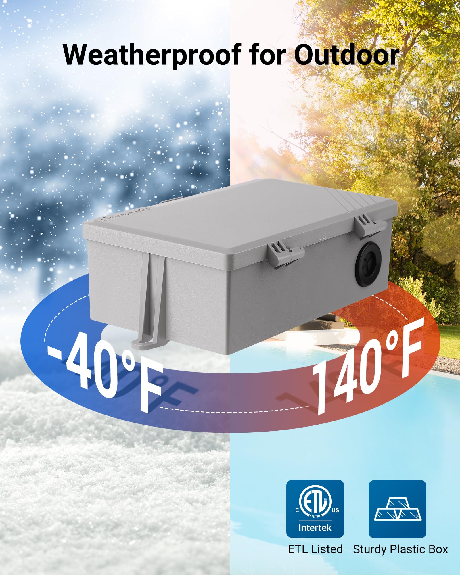 Foto 4 | Temporizador Digital Para Bomba De Piscina Dewenwils, 2 Hp, 40 A, 120-277 Vac, 7 Días - Venta Internacional.
