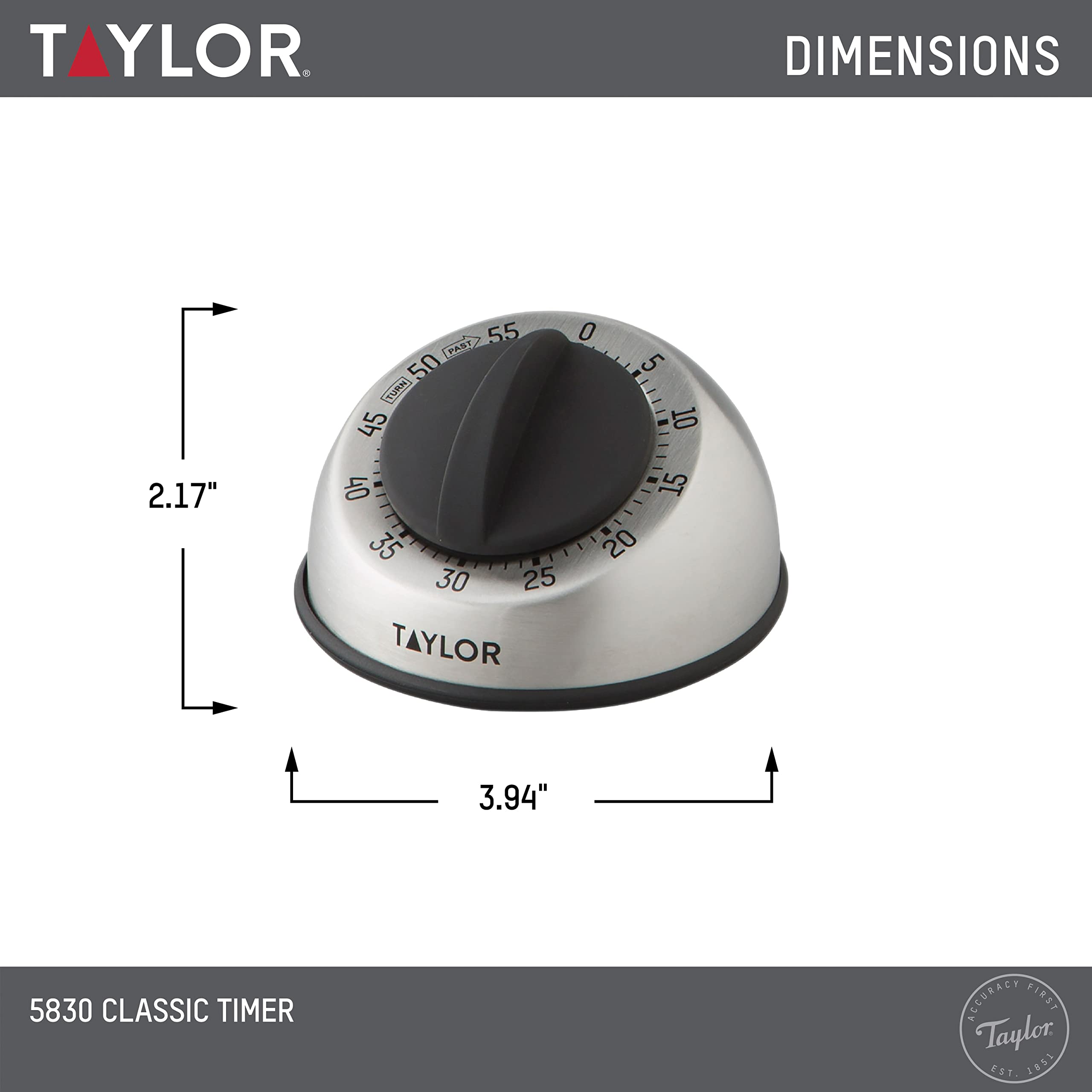 Foto 3 pulgar | Temporizador Mecánico De Acero Inoxidable Taylor Ra14276 Multicolor - Venta Internacional.