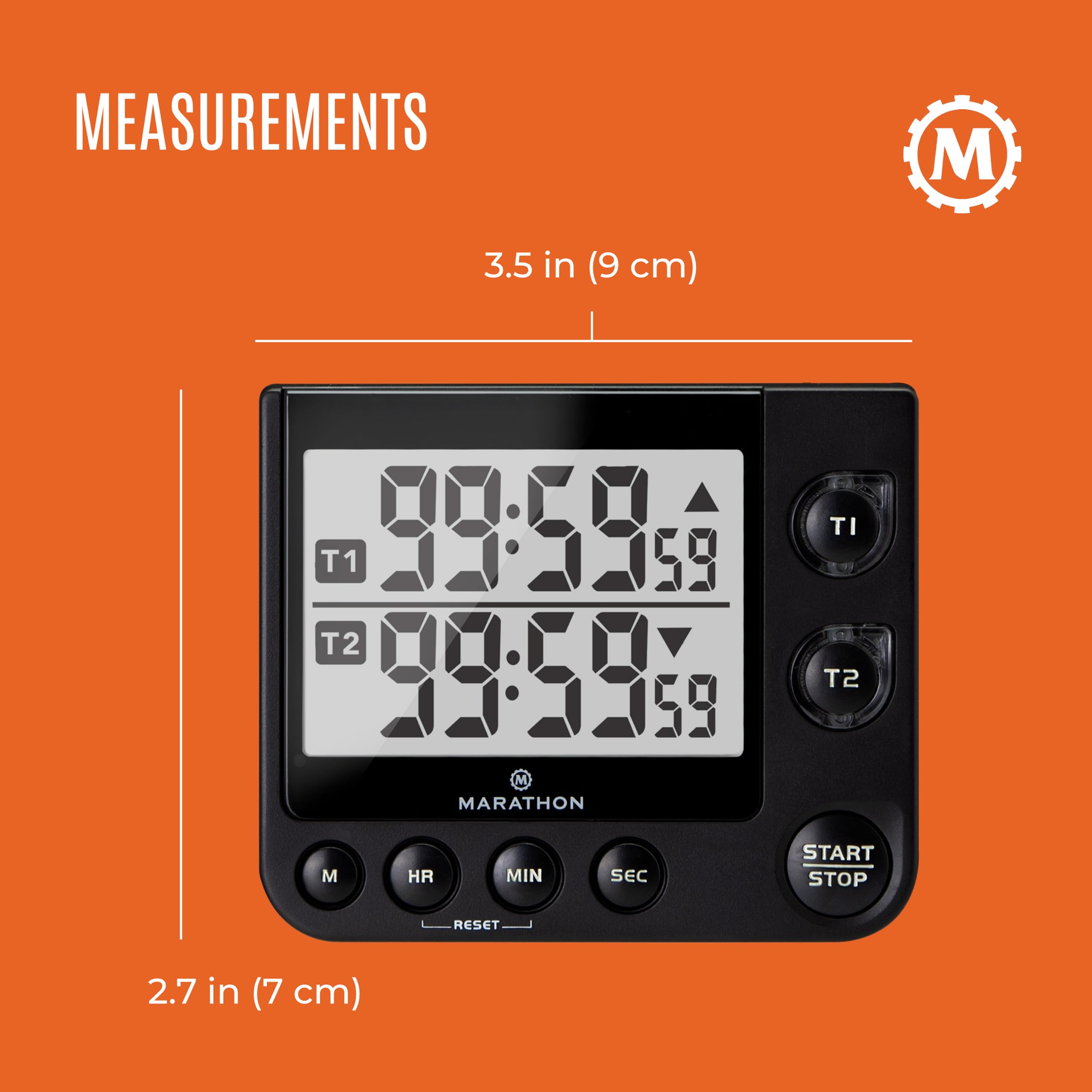 Foto 5 pulgar | Temporizador Digital Dual Marathon 100 Hour Con Alarma Negro - Venta Internacional.