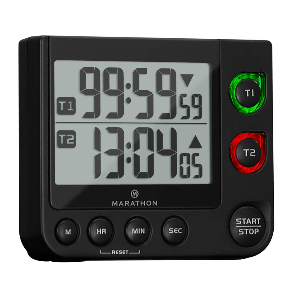 Foto 7 | Temporizador Digital Dual Marathon 100 Hour Con Alarma Negro - Venta Internacional.