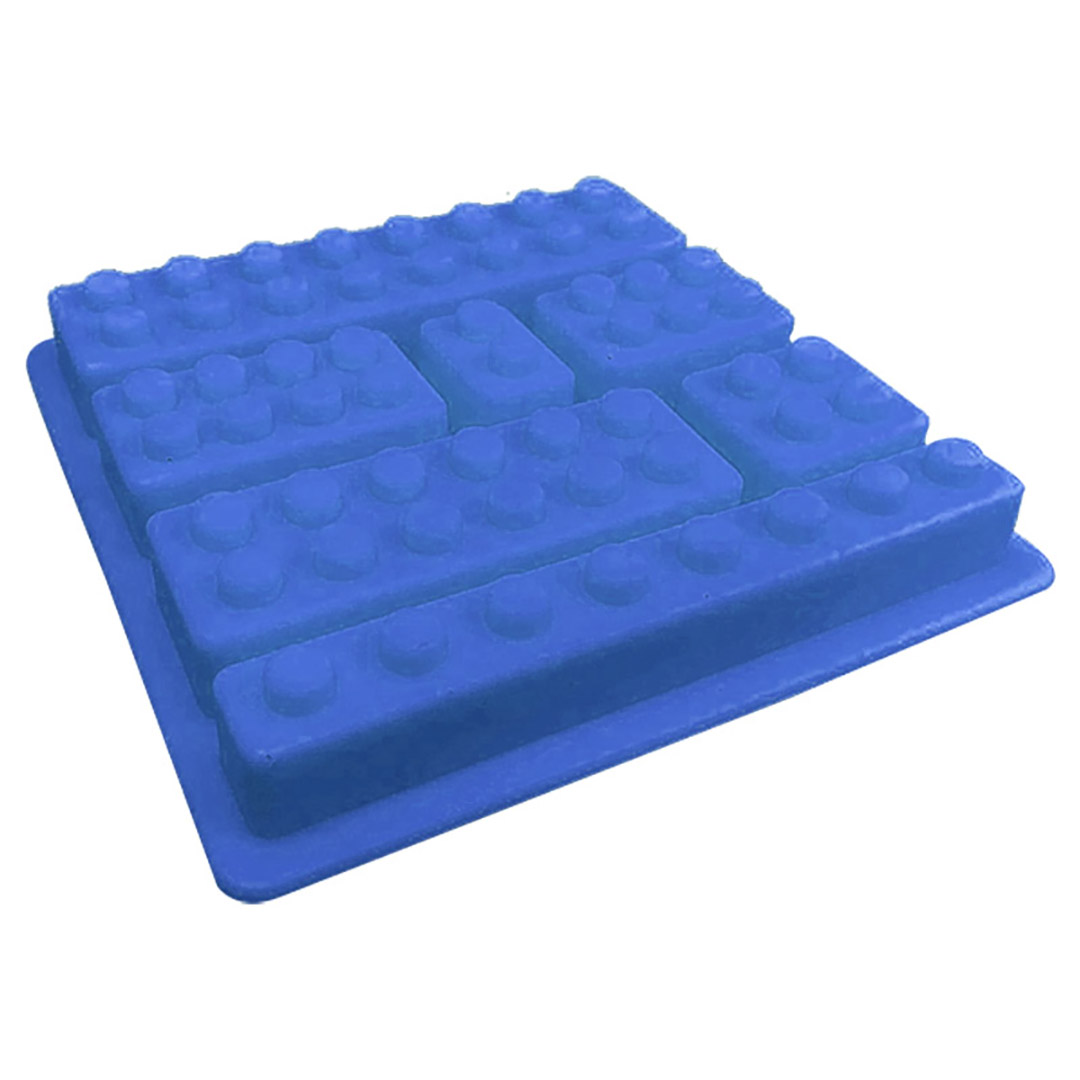 Molde Silicon Chico Tipo Bloque Aleissi 700849 para Gomitas o Dulce color Azul