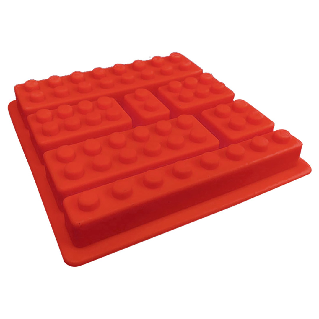 Molde Silicon Chico Tipo Bloque Aleissi 700846 Gomitas Dulce Rojo