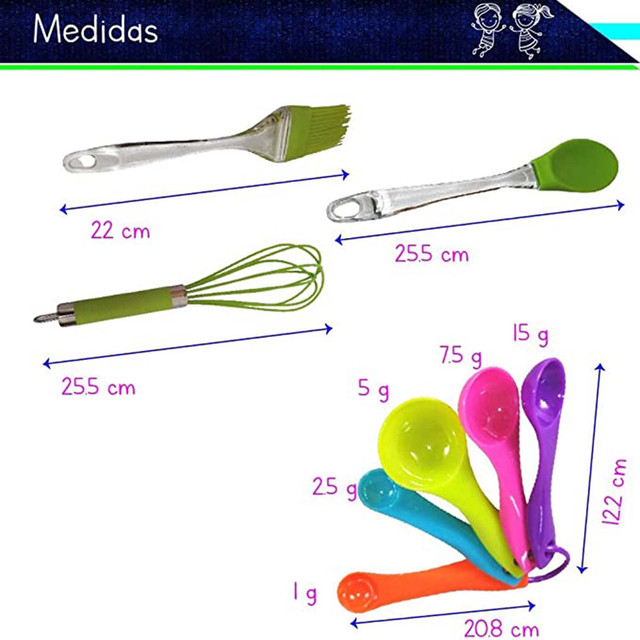 Foto 4 pulgar | Utensilios para Repostería de Silicona 18 Pzs