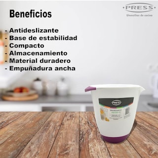 Foto 4 | Tazón para Mezclar Press color Blanco 3 L