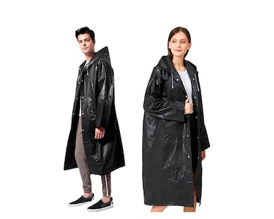 Foto 1 | Impermeable Gabardina Portátil Negro