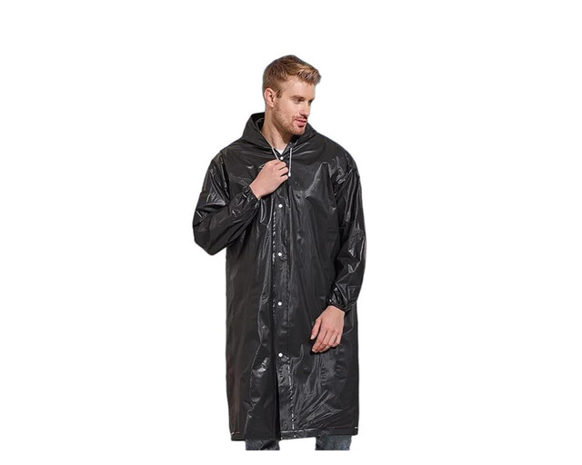 Foto 2 | Impermeable Gabardina Portátil Negro