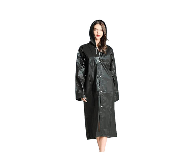 Foto 3 | Impermeable Gabardina Portátil Negro