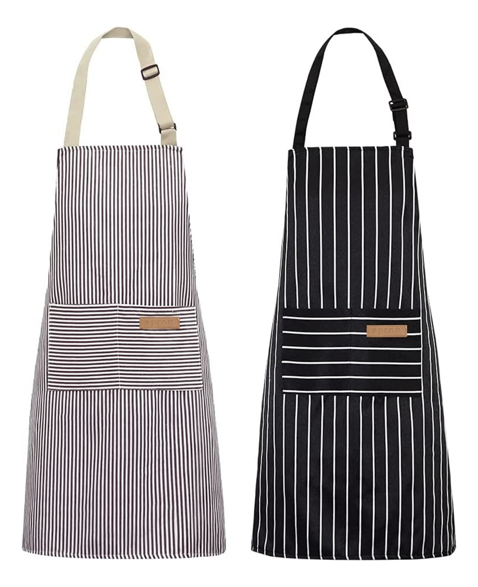 Foto 1 | Mandil para Chef Negro y Gris 2 Piezas