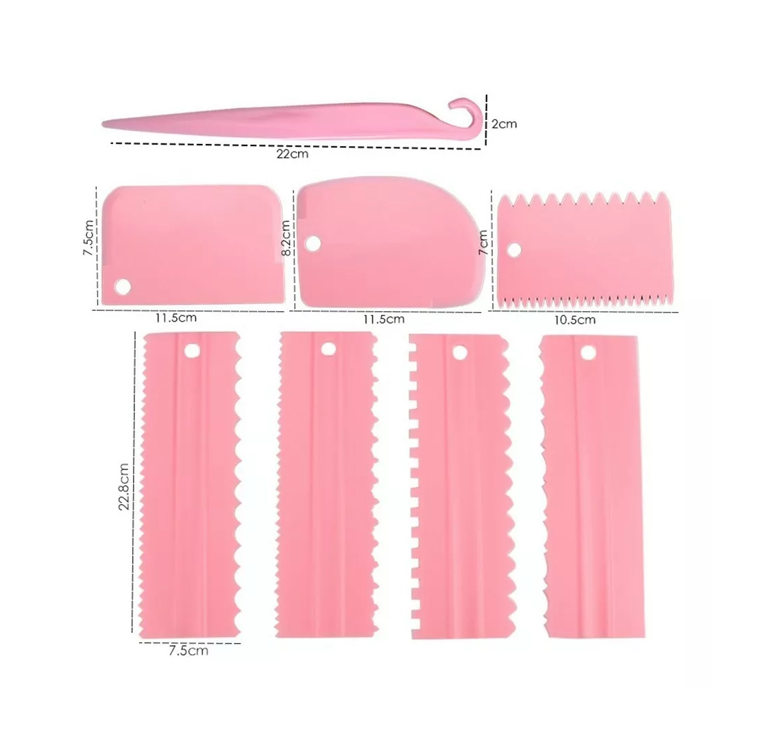 Foto 4 pulgar | Kit de Herramientas para Decoración de Pasteles 9 Piezas Rosas