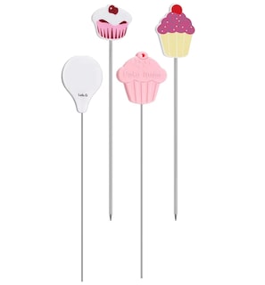 Foto 1 | Probador de Pastel Cupcake Muffin 4 Piezas Acero Inoxidable Plateado