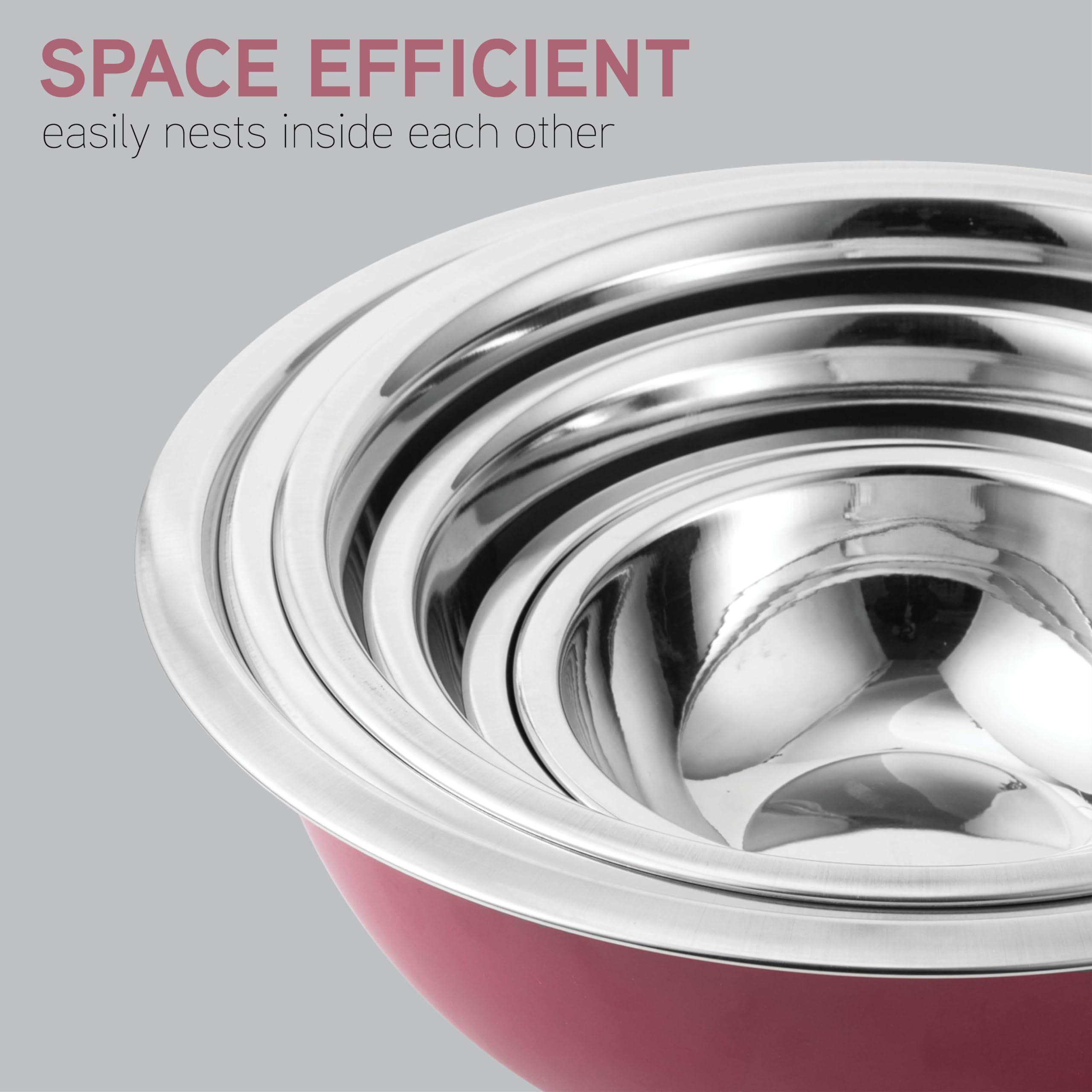 Foto 5 | Juego De 6 Cuencos Para Mezclar Cook With Color De Acero Inoxidable - Venta Internacional.