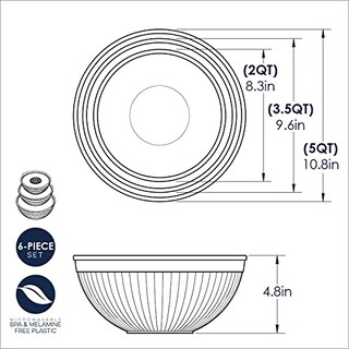 Foto 5 | Juego De Cuencos Para Mezclar Nordic Ware Prep And Serve, 6 Piezas - Venta Internacional.