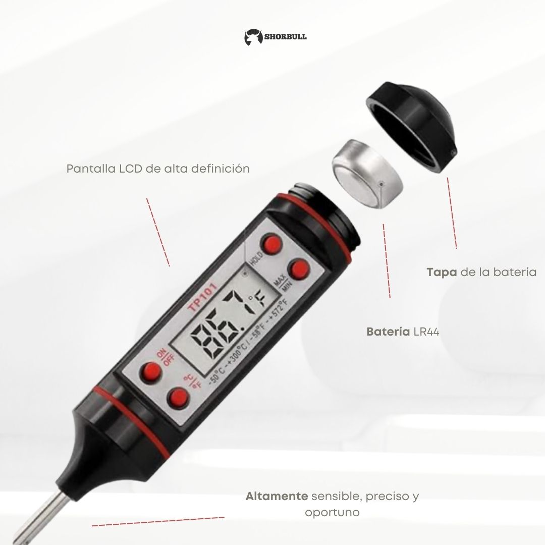 Foto 3 | Termómetro Digital Cocina Lectura Rápida Y Precisa Shorbull