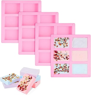 Foto 1 | Bandeja De Silicona Para Hornear Jieyou Rectangular Con 24 Rejillas Para Jabón, 4 Unidades - Venta Internacional.