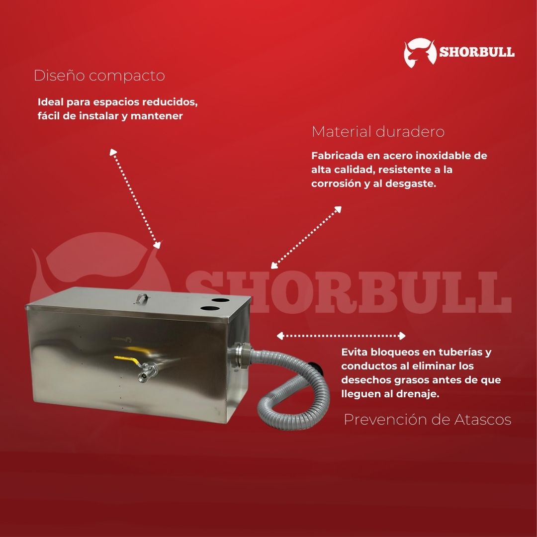 Foto 3 pulgar | Trampa De Grasa Shorbull