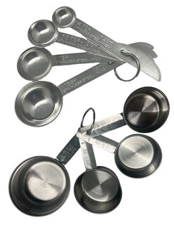 Foto 1 | Set de 8 Cucharas y Tazas Medidoras de Acero Inoxidable Royal Haus
