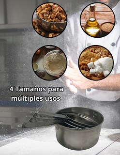Foto 8 | Set de 8 Cucharas y Tazas Medidoras de Acero Inoxidable Royal Haus