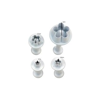 Foto 2 | Juego De 4 Moldes Para Cortar Fondant Con Expulsor Para Flores De Fondant - Venta Internacional.