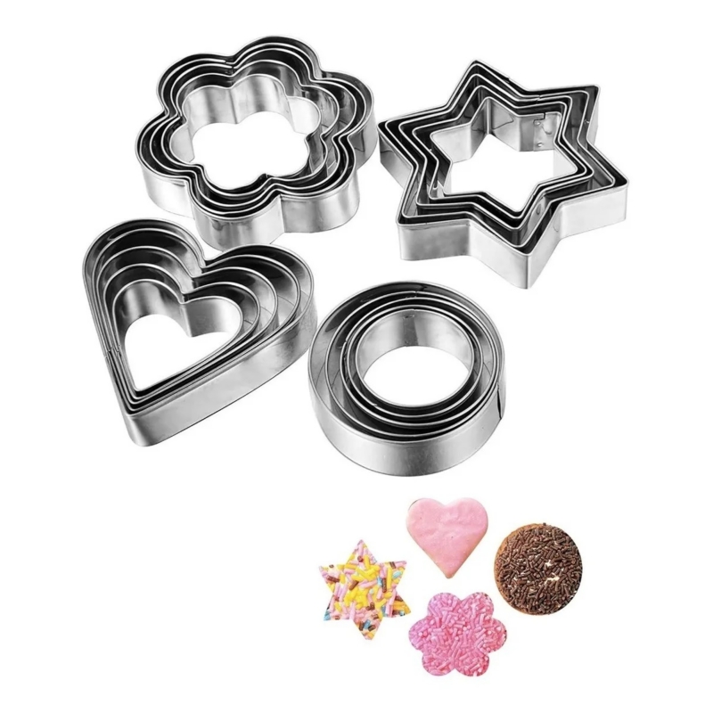 Foto 2 pulgar | Cortadores De Galletas, 12 Moldes De Acero Inoxidable Para Galletas - Venta Internacional.