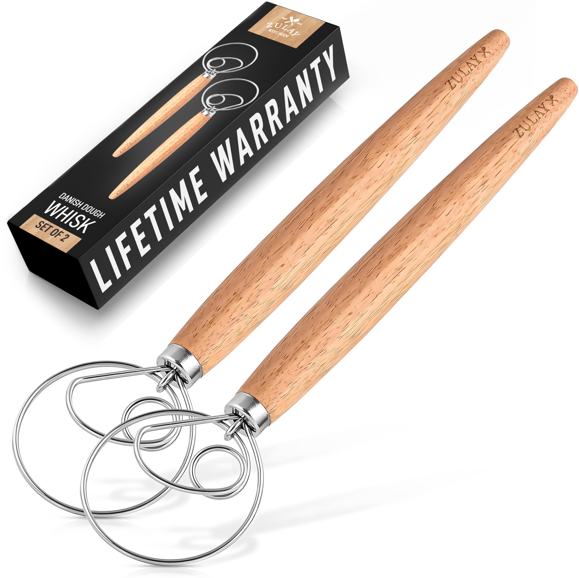 Foto 1 | Batidor de Masa Danés Zulay Kitchen de Madera con Acero Inoxidable - Venta Internacional